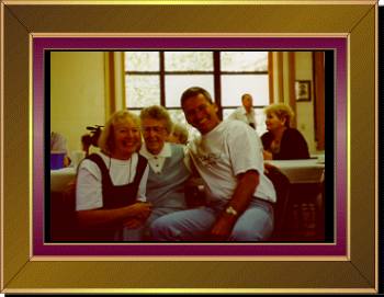 Aunt Claudia with daughter Annette and grandson David Clements. Clements Reunion, Bushnell, Florida. March 1999.