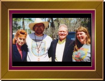 Midge, Randy Judy, Vassar, and Beth Judy at the 1999 Suwannee Springfest in Live Oak, FL